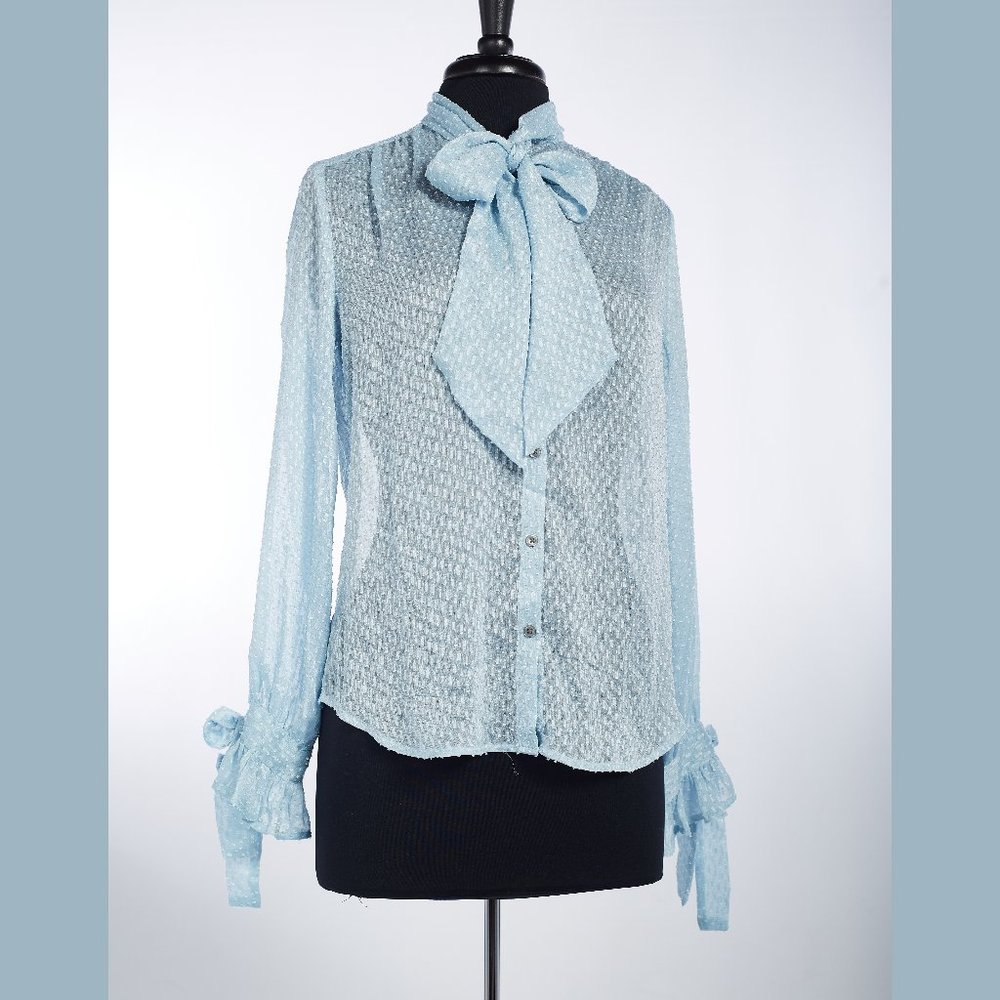 Banana Republic Long Sleeve Blouse XS Bow